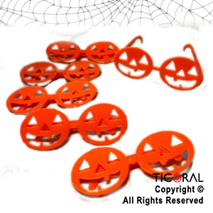 ANTEOJO CALABAZA PLASTICO NARANJA x 12